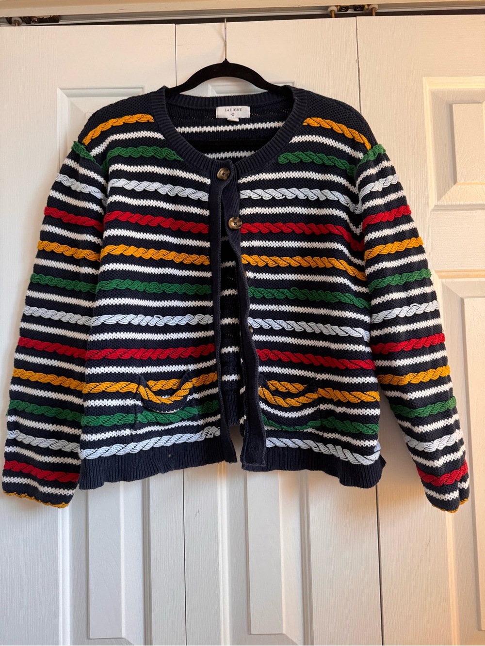 La Ligne x Target textured striped button-down cardigan sweater- 1X
